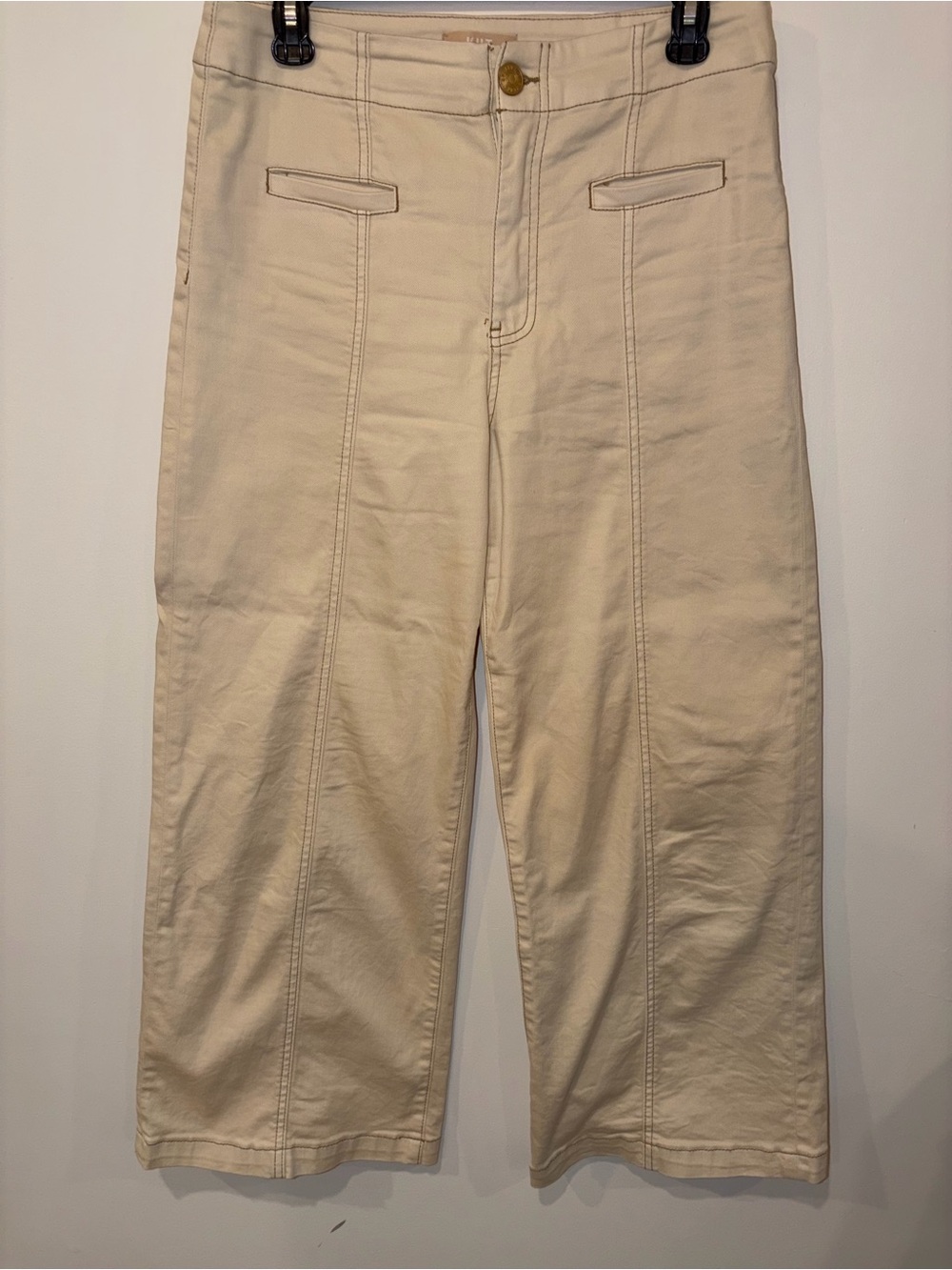 Kut From The Kloth Cream Wide Leg Jeans